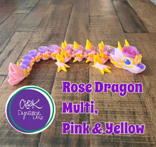 Load image into Gallery viewer, Rose Dragon – 3D Printed Articulated Dragon