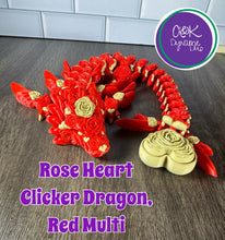 Load image into Gallery viewer, Rose Heart Clicker Dragon
