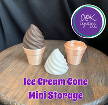 Load image into Gallery viewer, Ice Cream Cone Mini Storage – 3D Printed Container
