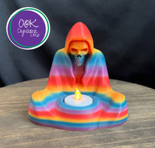 Load image into Gallery viewer, Hooded Skeleton Tea Light Holder
